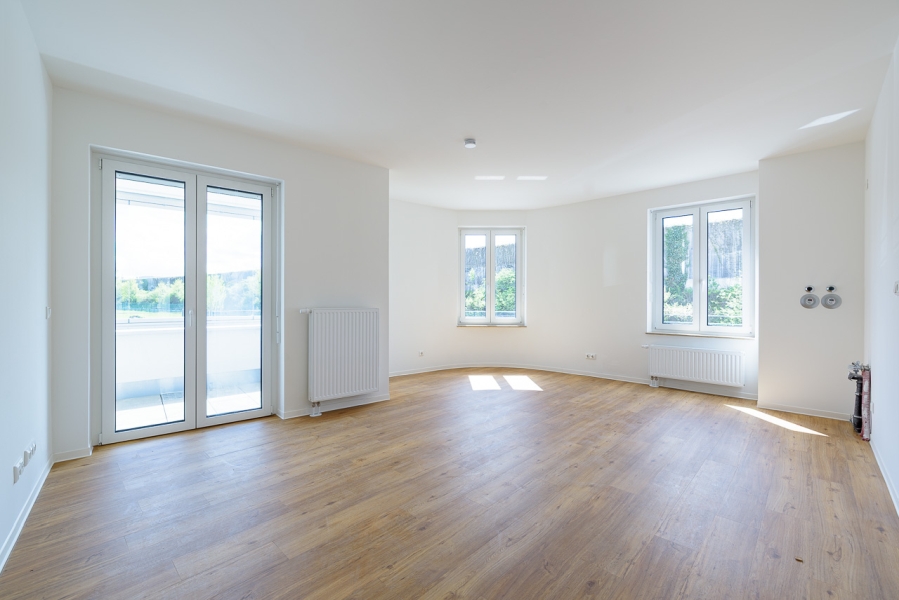 Neues Wohnen am Eisenhutweg, Berlin-Adlershof, Wohnzimmer mit offener Küche